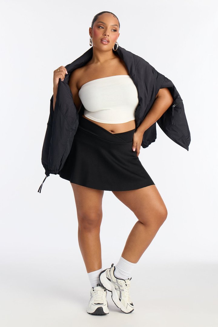 Hitting The Court Micro Mini Skort - Black