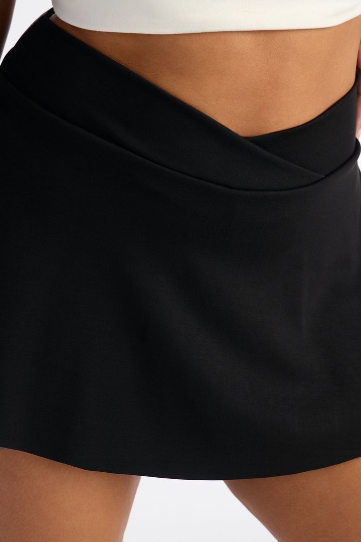 Hitting The Court Micro Mini Skort - Black