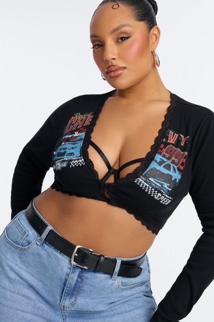 Racing Chevy 99 Ribbed Top - Black