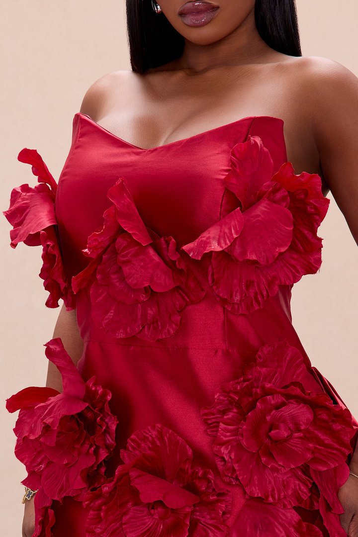 Dara Draped Taffeta Mini Dress - Red