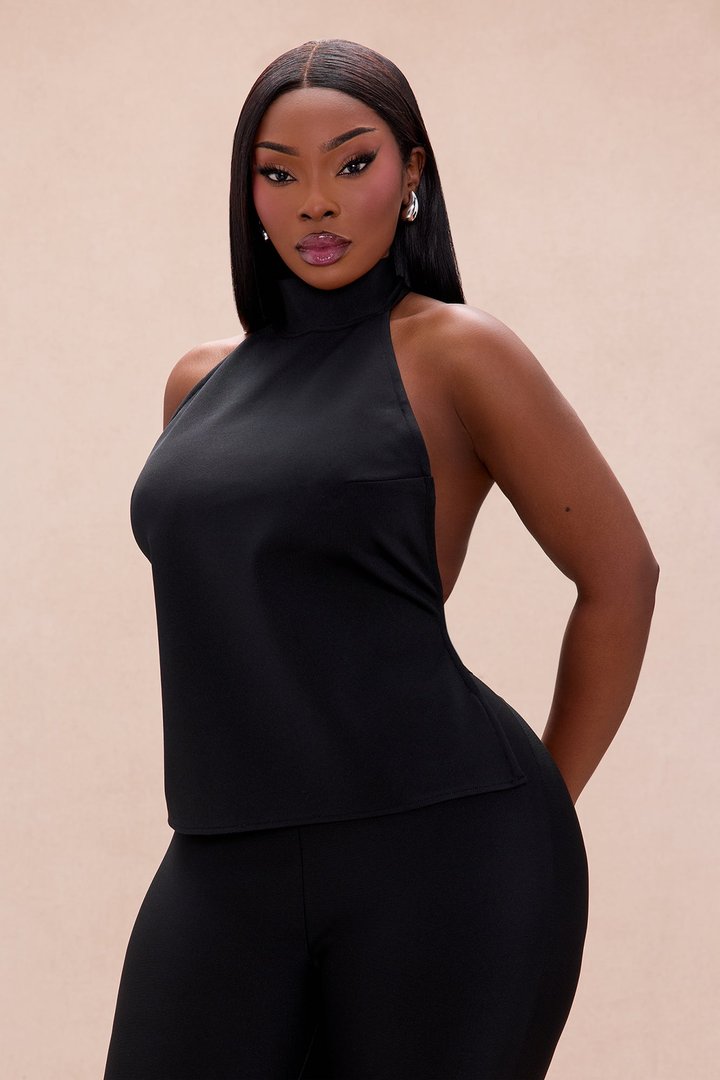 Jayden Backless Bandage Pant Set - Black