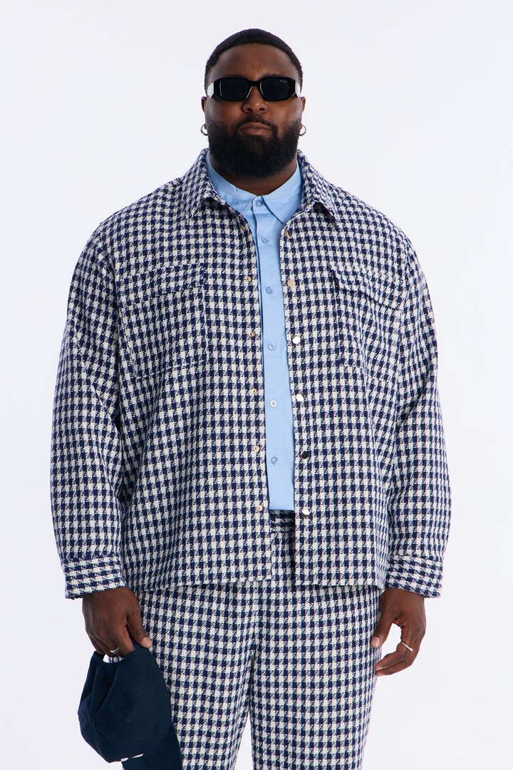 Ludlow Checkered Long Sleeve Button Up Shirt - Blue