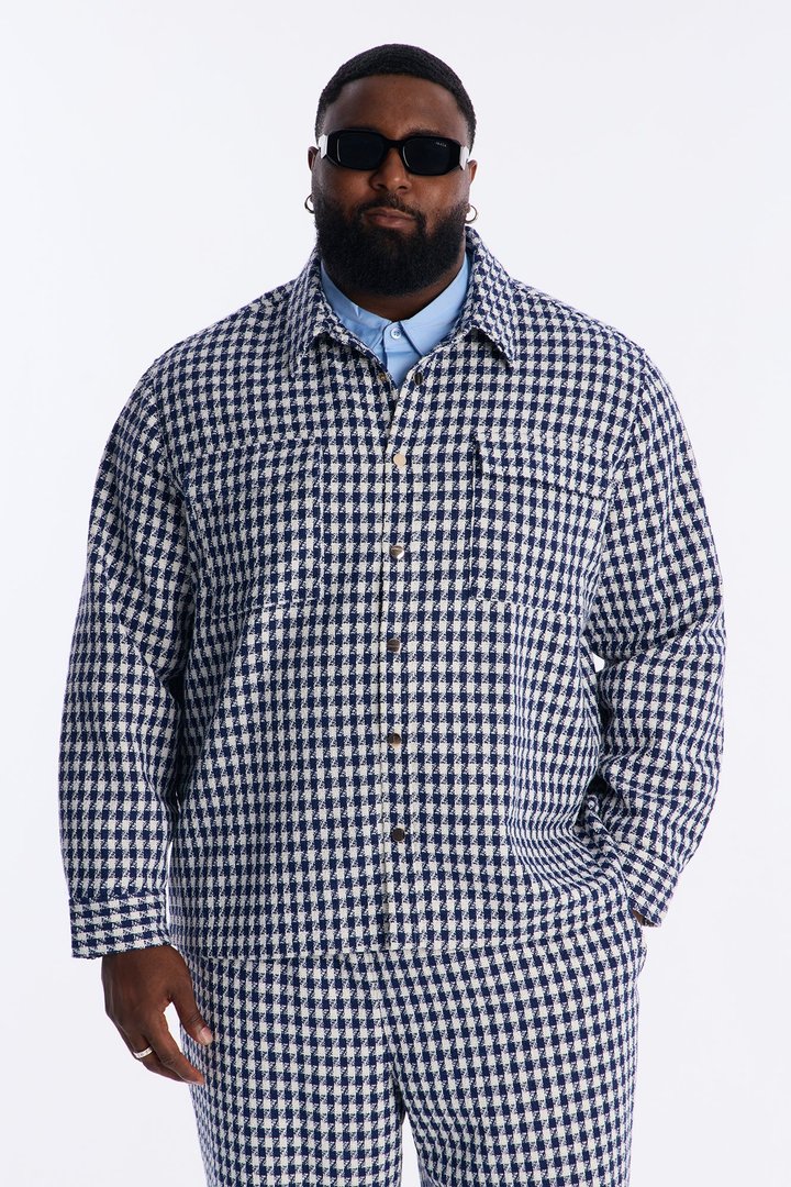 Ludlow Checkered Long Sleeve Button Up Shirt - Blue