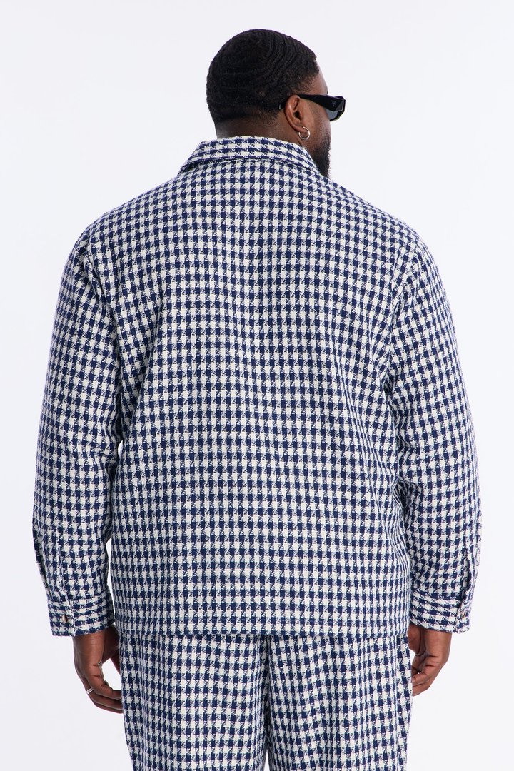Ludlow Checkered Long Sleeve Button Up Shirt - Blue