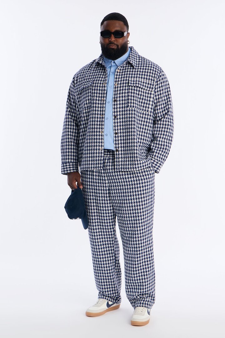 Slim Flare Ludlow Checkered Pant - Blue