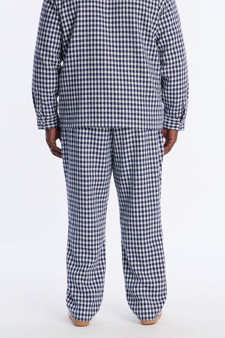 Slim Flare Ludlow Checkered Pant - Blue