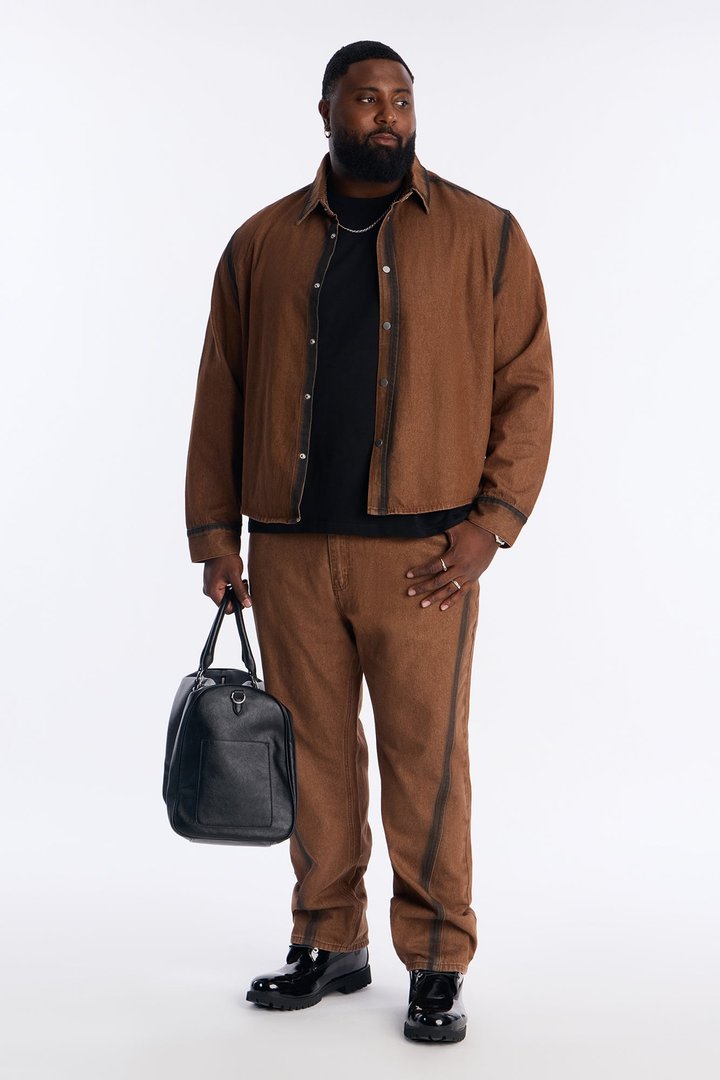 Highland Park Drift Button Up - Brown Combo