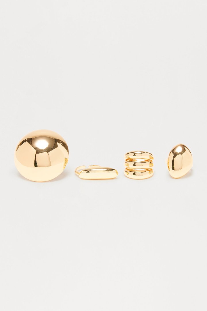 Aisla 4 Piece Ring Set - Gold