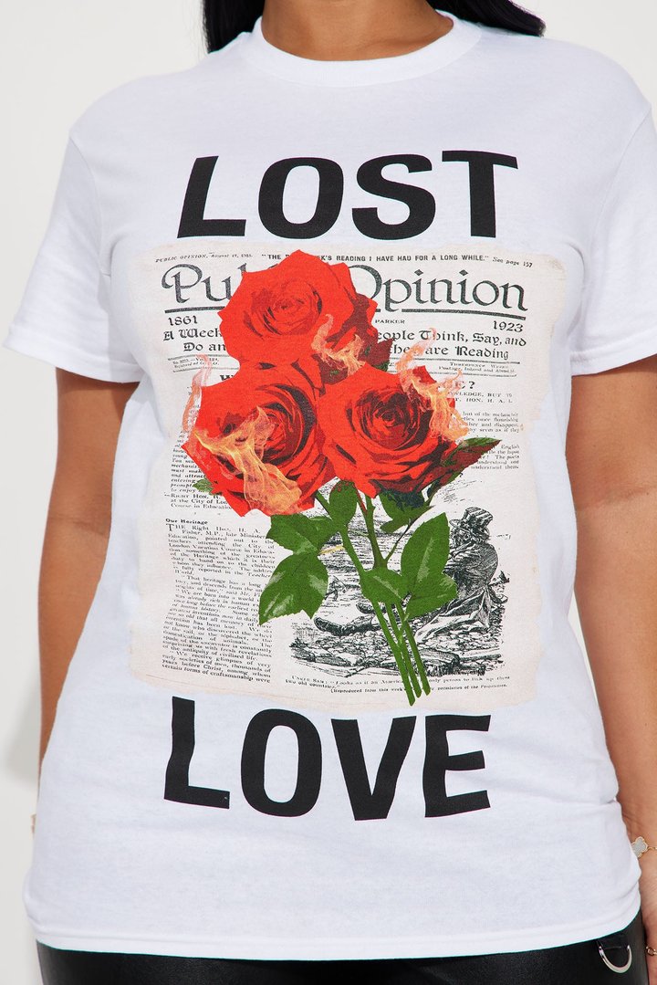 Lost In Love Graphic Tee - White