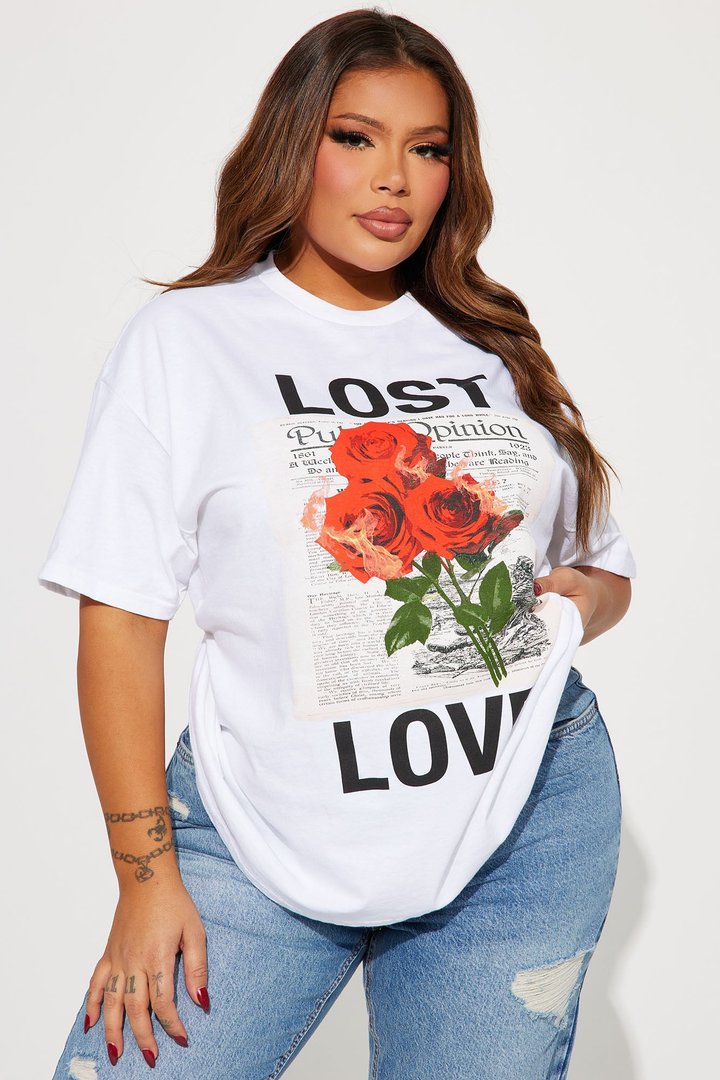 Lost In Love Graphic Tee - White