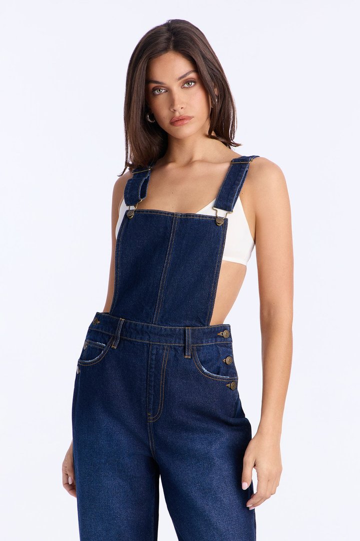 Norma Jean Iconic Overalls - Dark Denim