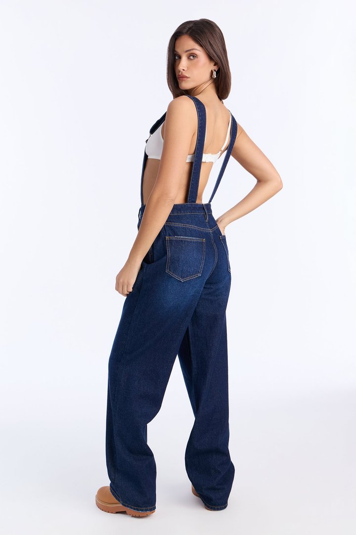 Norma Jean Iconic Overalls - Dark Denim