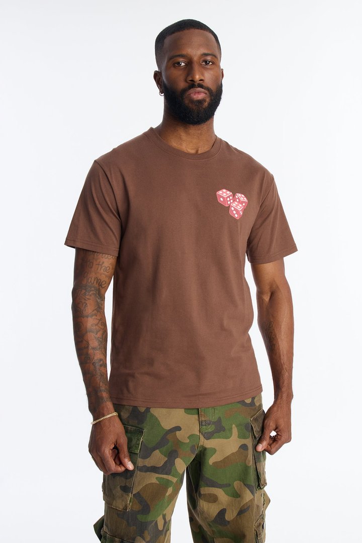 Fearless Risk Takers Short Sleeve Tee - Brown