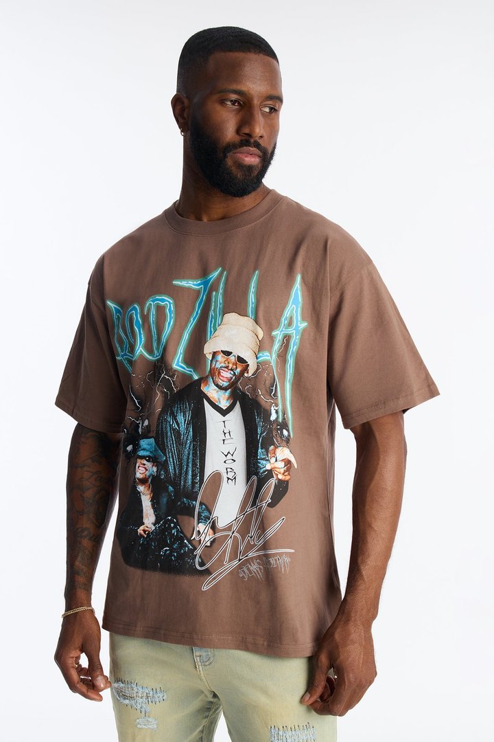 Dennis Rodman Rodzilla Premium Short Sleeve Tee - Brown