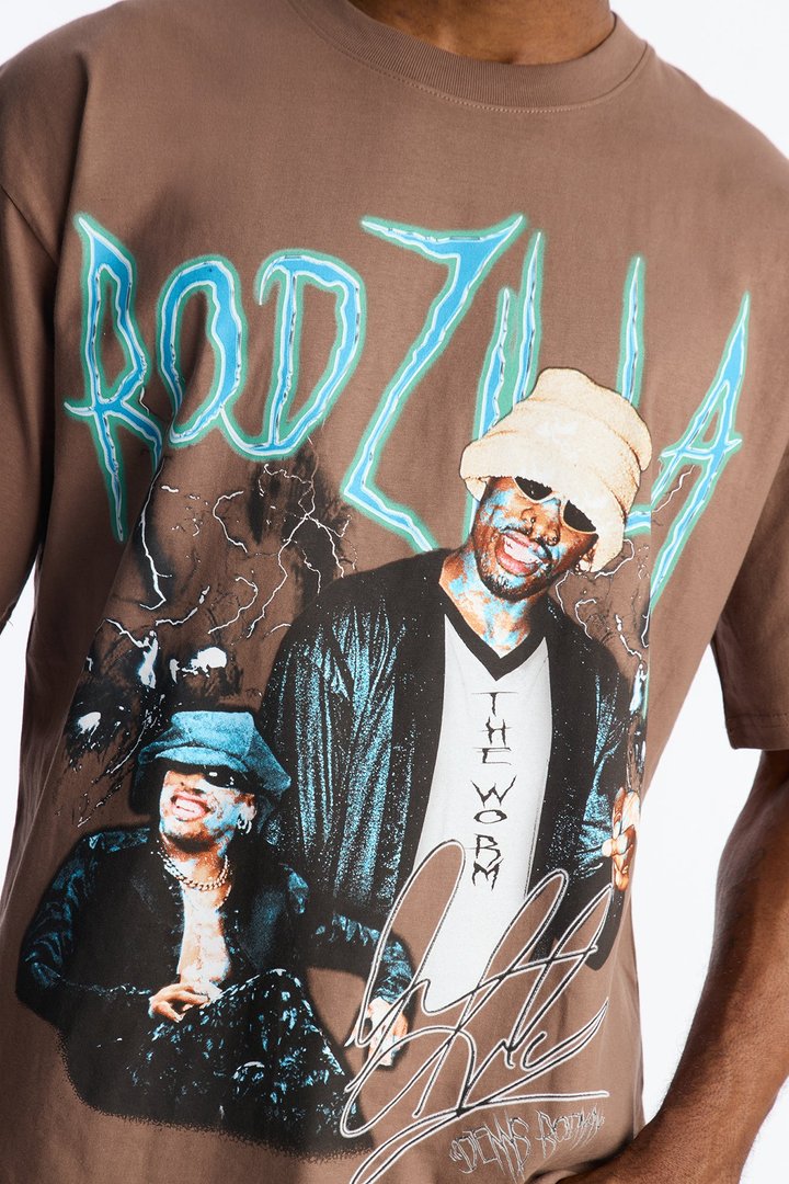 Dennis Rodman Rodzilla Premium Short Sleeve Tee - Brown