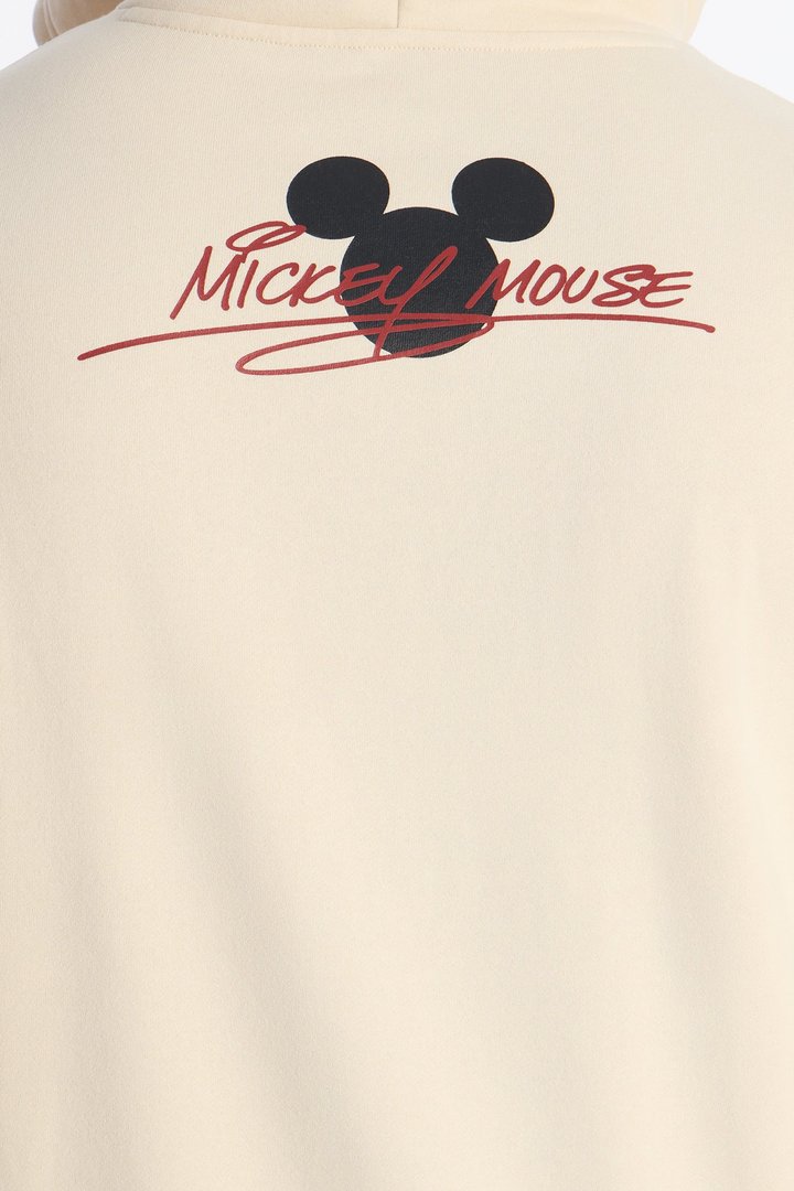 Disney Mickey Patch Hoodie - Natural