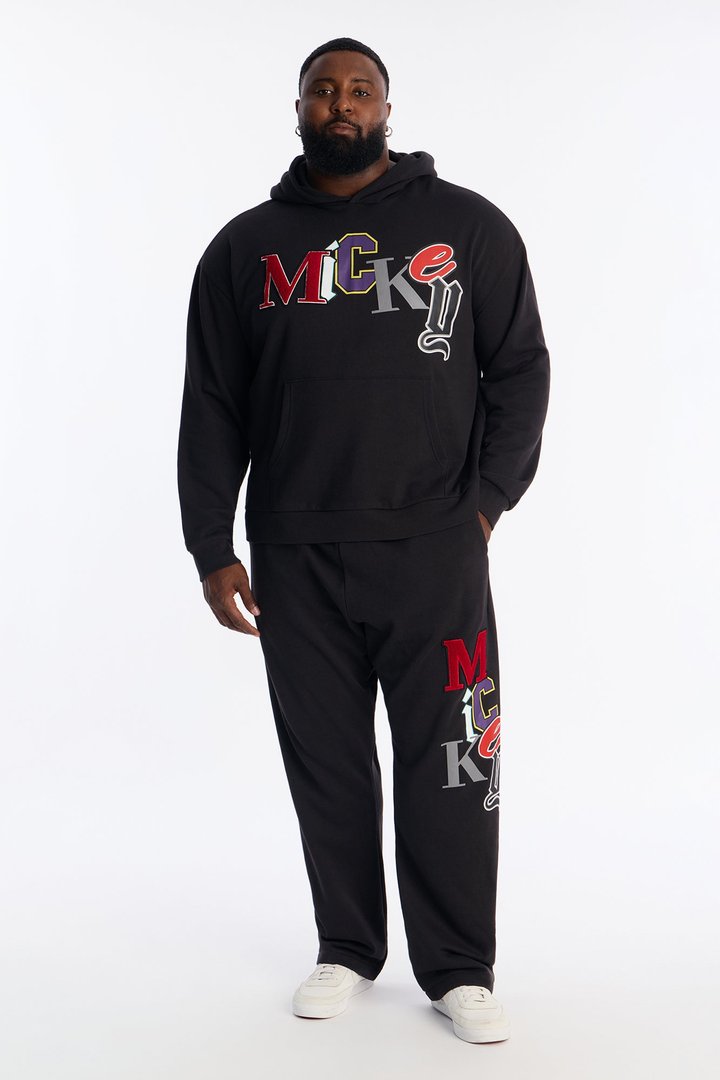 Disney Mickey Patch Wide Fit Sweatpants - Black Wash