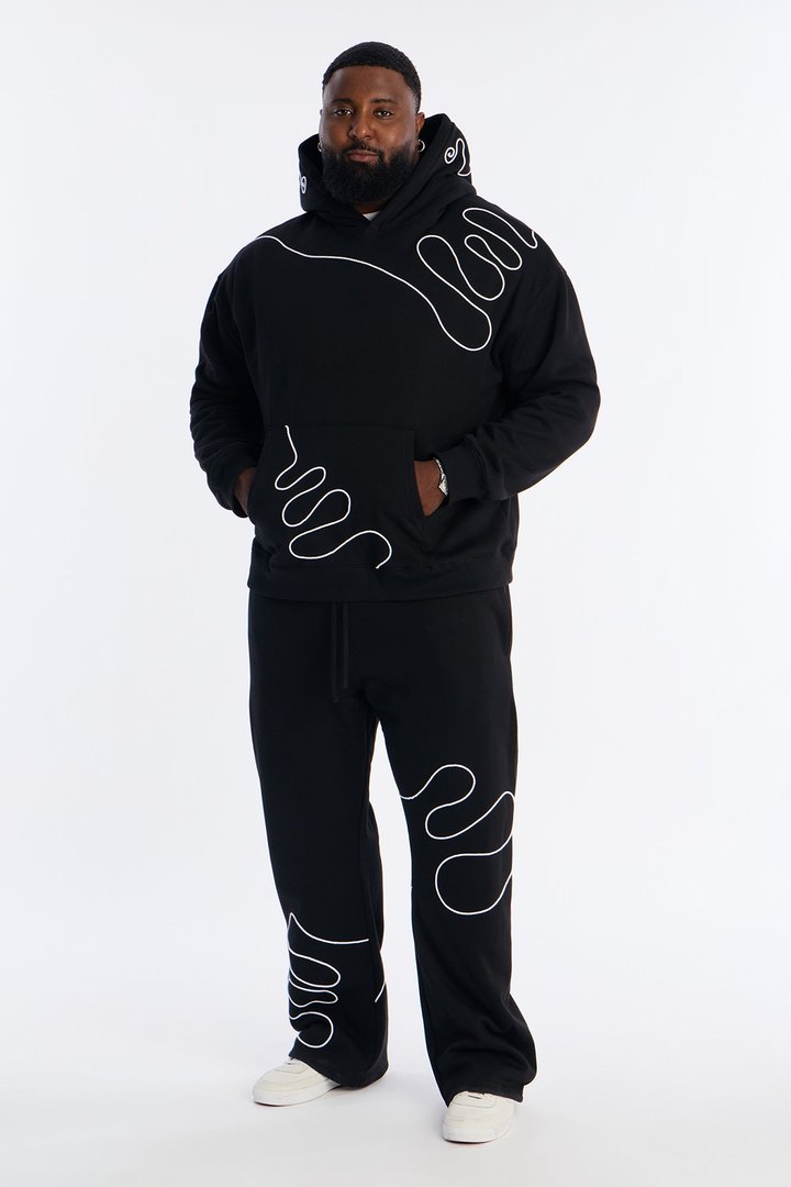 Lasso Embroidery Hoodie - Black