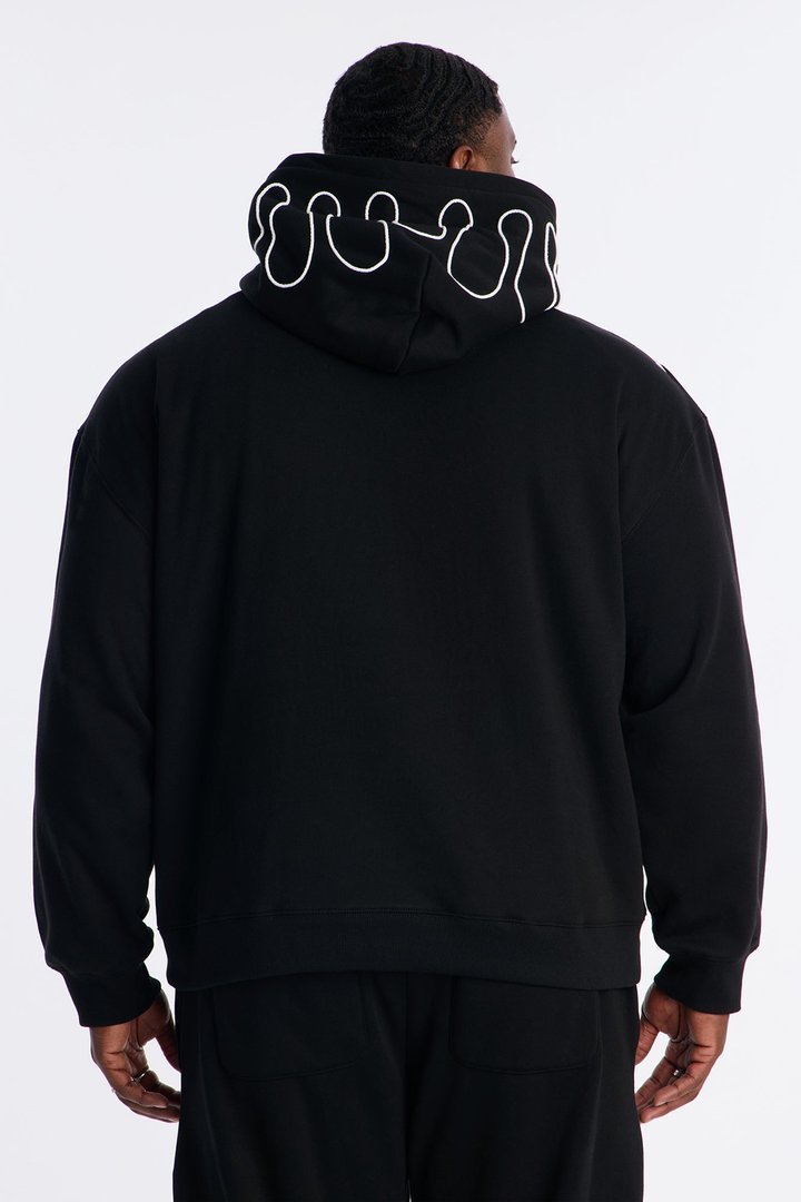 Lasso Embroidery Hoodie - Black