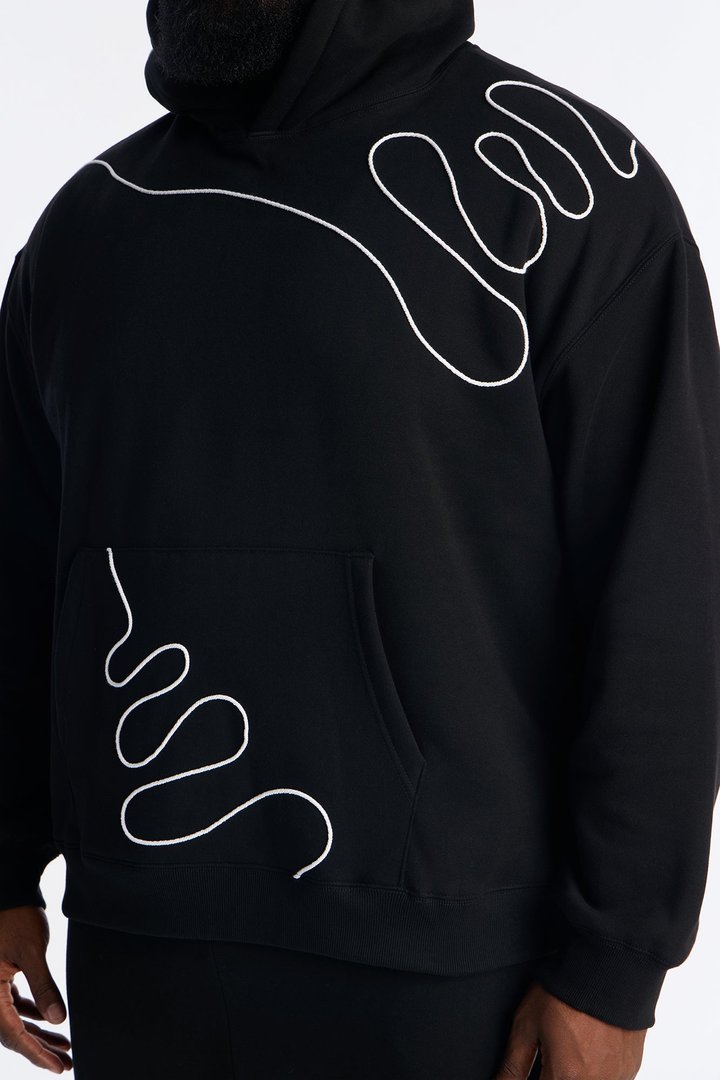 Lasso Embroidery Hoodie - Black