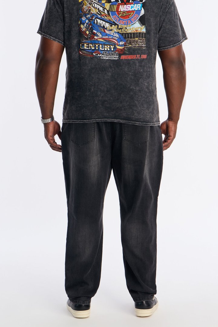 Slim E-Waist Knit Jean - Black Wash