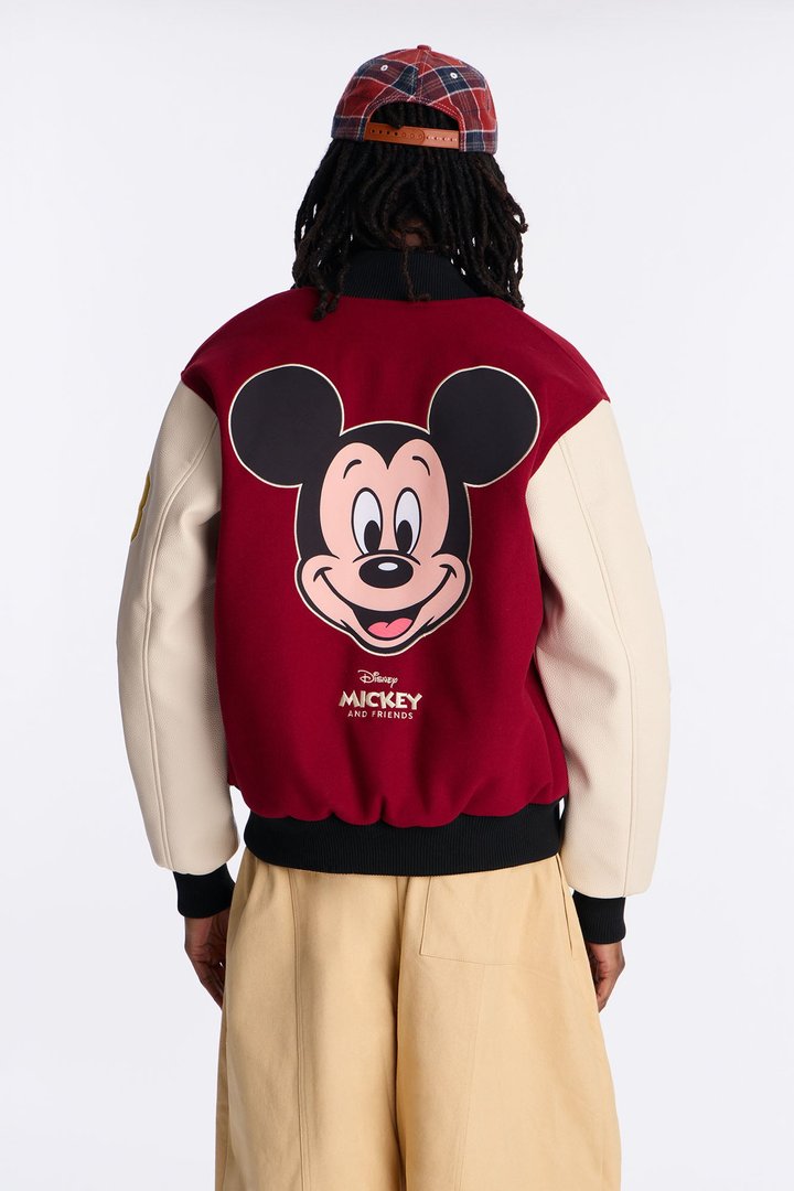 Disney Mickey Mickey Varsity Jacket - Burgundy