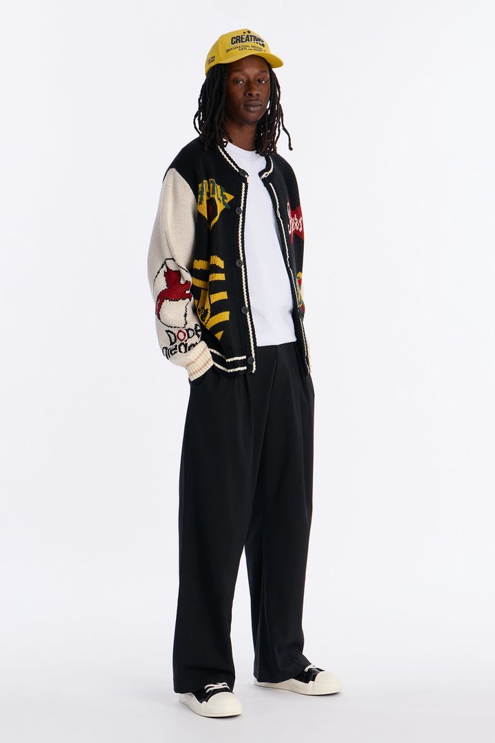 Teebi Mashup Stamped Cardigan - Black