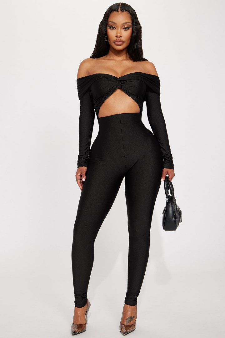 Take Me Dancing Jumpsuit - Black