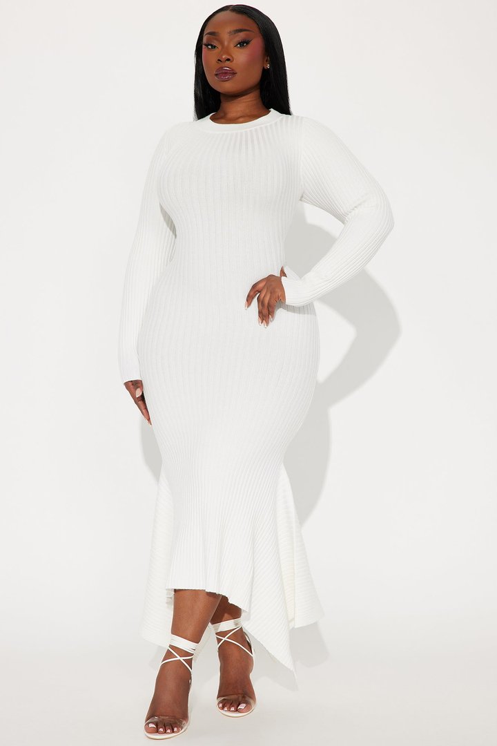 Kaylie Sweater Maxi Dress - Off White