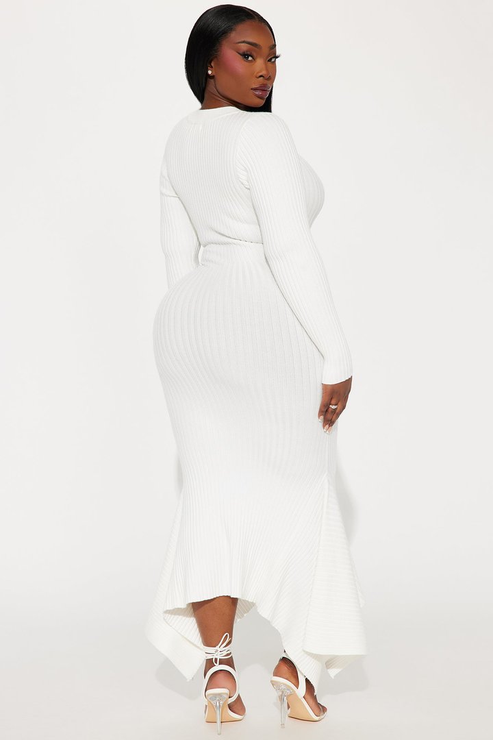 Kaylie Sweater Maxi Dress - Off White