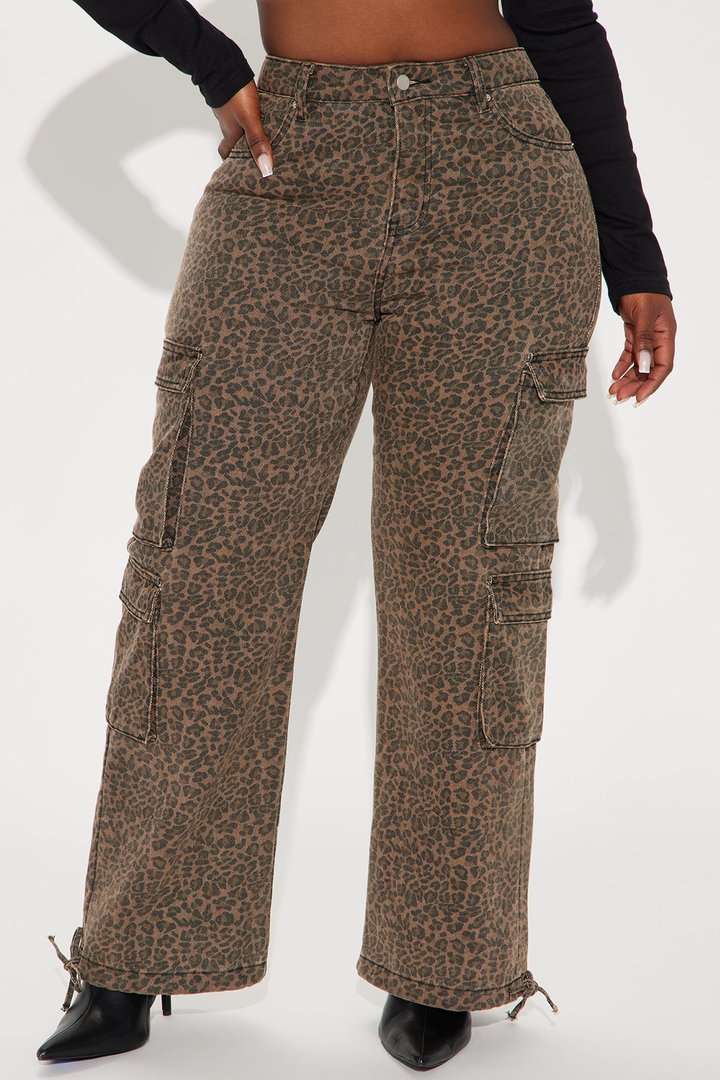 Anastasia Leopard Jogger - Brown/combo