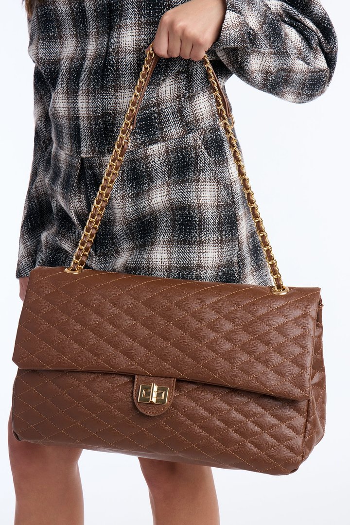 Girl Carry On Shoulder Bag - Brown