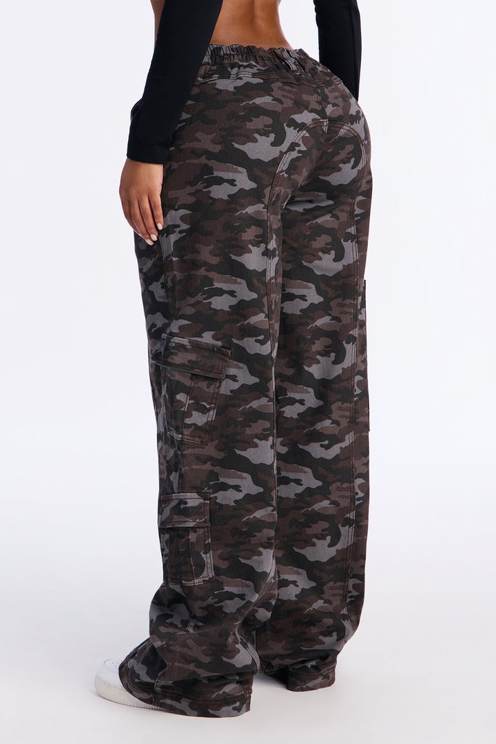 Berkely Washed Camo Cargo Pant - Grey/combo