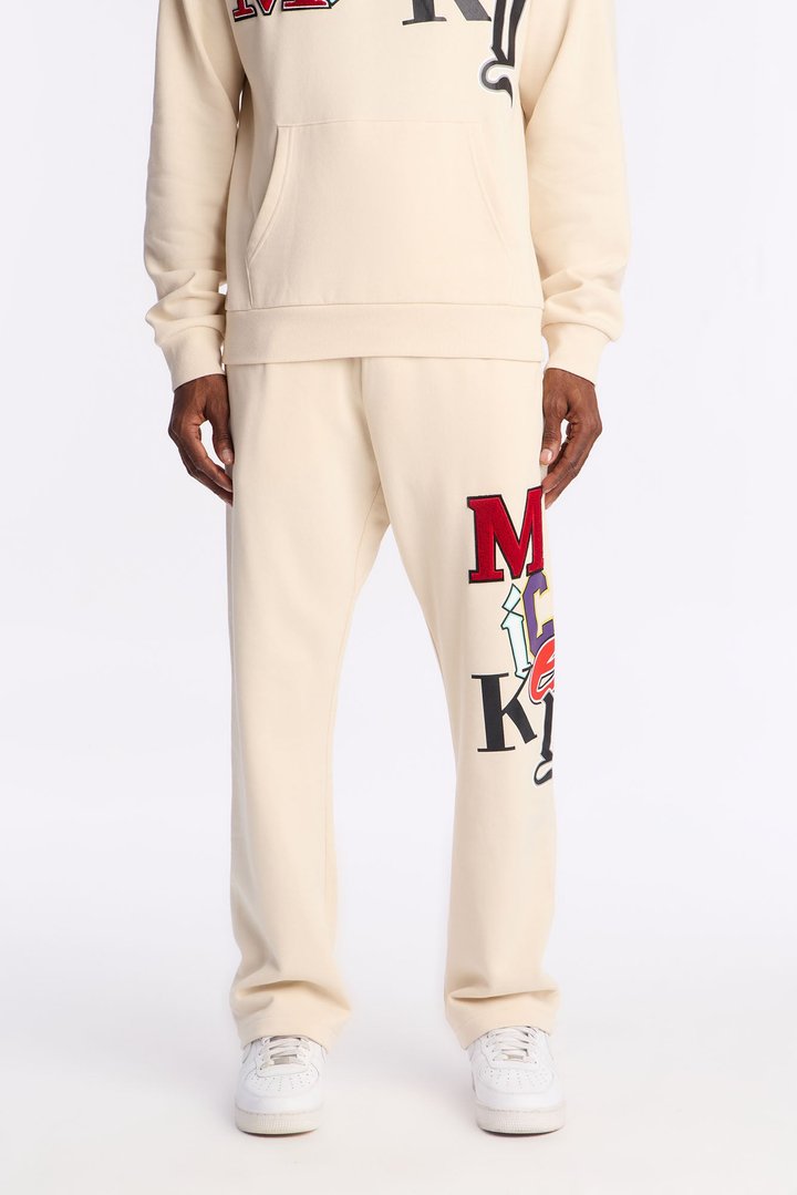 Disney Mickey Patch Wide Fit Sweatpants - Natural