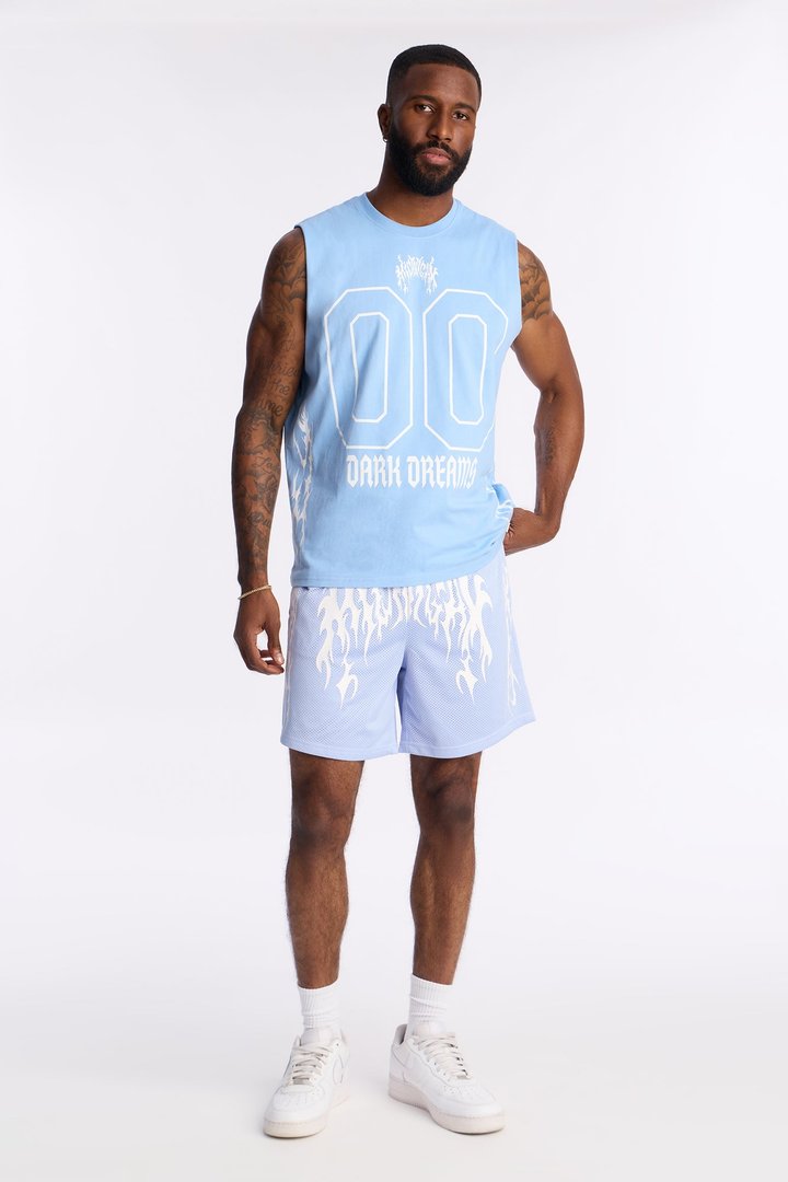Midnight Anthem Graphic Mesh Short - Blue/combo