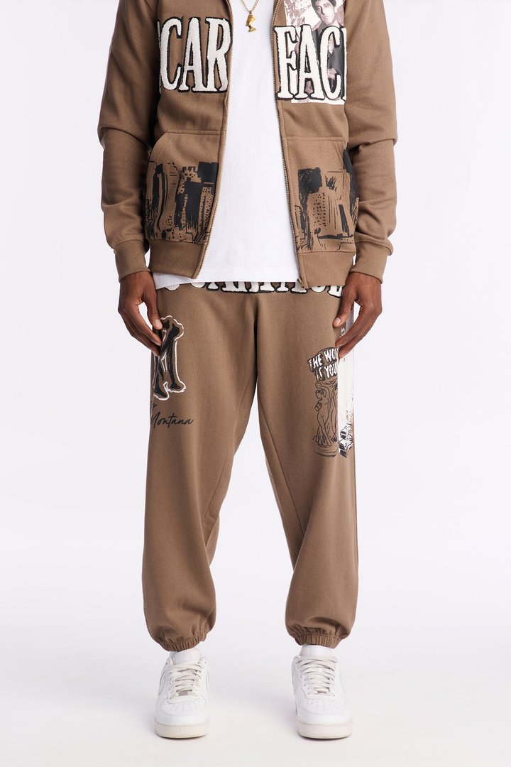 Scarface Tony Montana Jogger - Brown