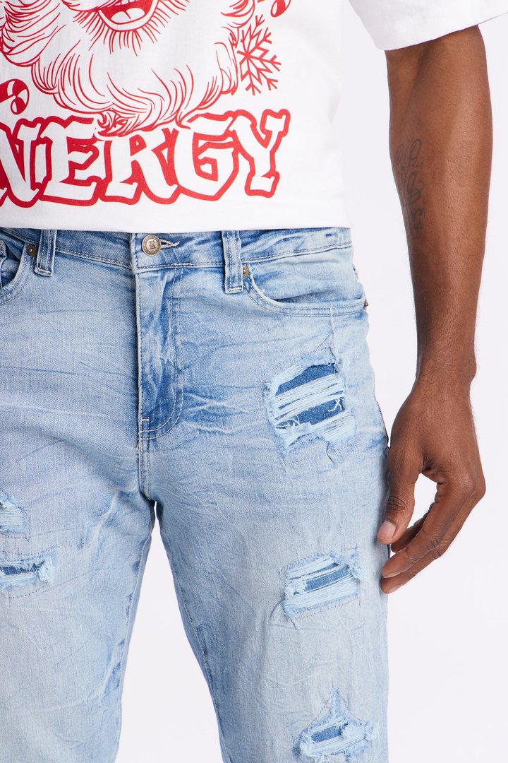 Skinny Distressed Thursday Jeans - Light Blue Wash