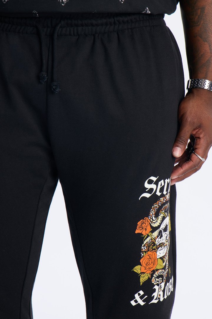 Serpent And Rose Sweatpants - Black