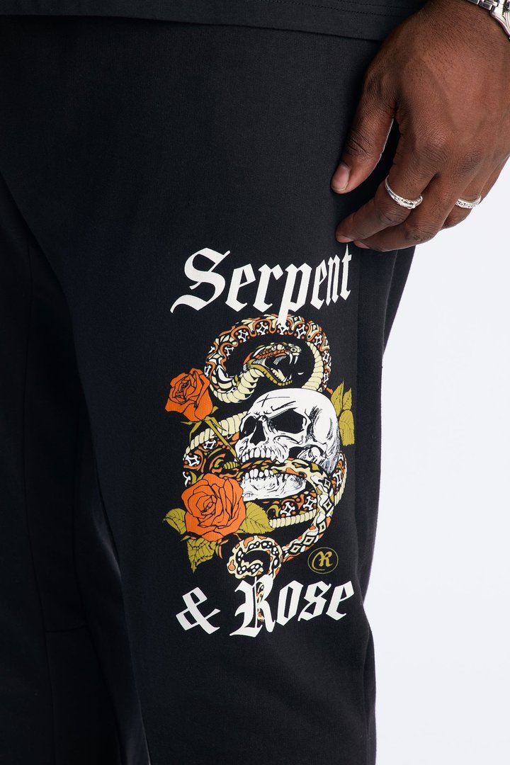 Serpent And Rose Sweatpants - Black