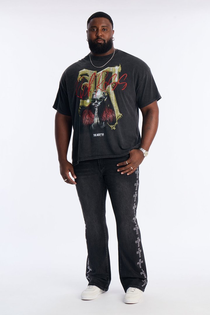 RIck Ross Vintage Washed Short Sleeve Tee - Black Wash