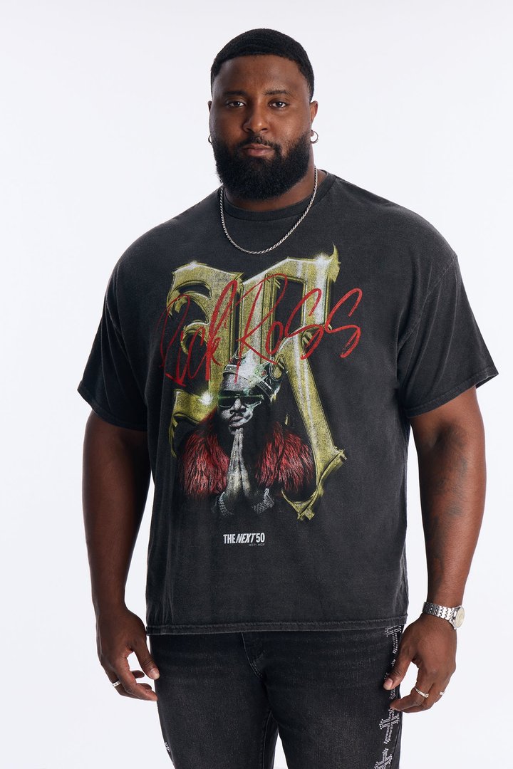 RIck Ross Vintage Washed Short Sleeve Tee - Black Wash