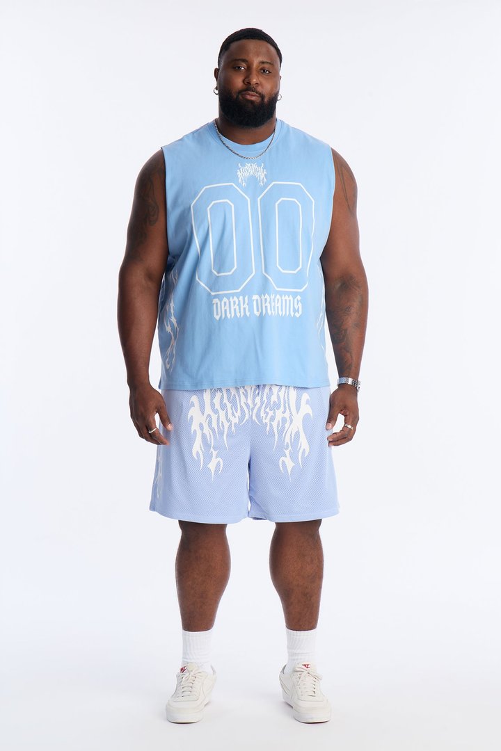 Midnight Anthem Graphic Mesh Short - Blue/combo