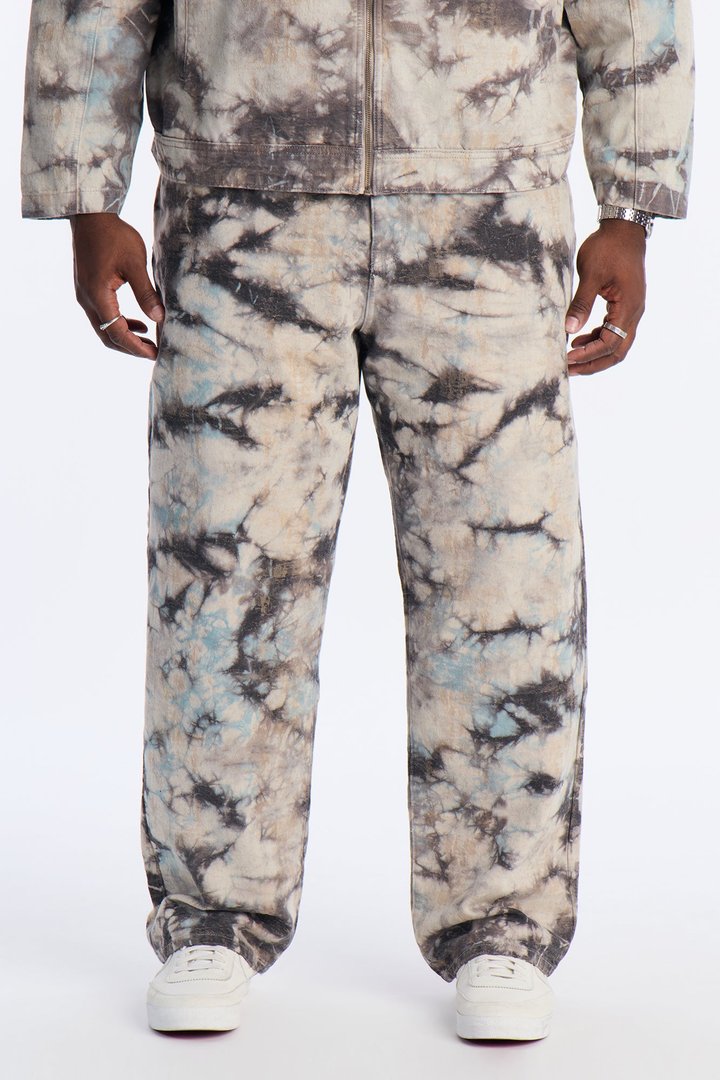 Relaxed Straight Ash And Ice Pant - Multi Color
