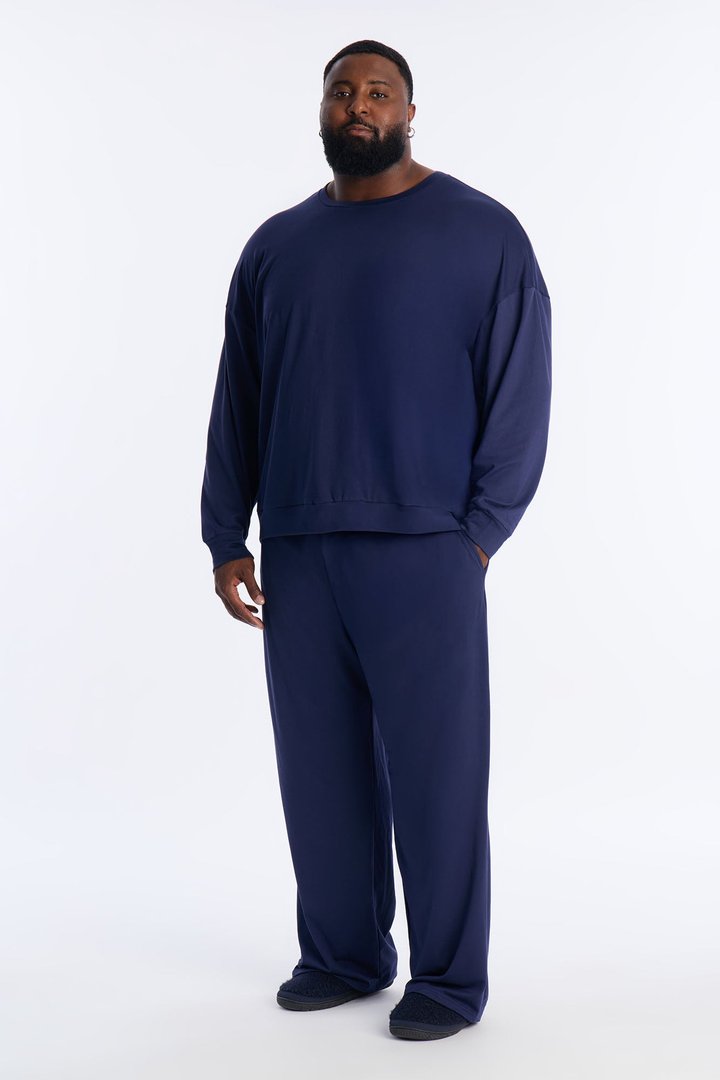 Off Duty Lounge Fleece Set - Navy
