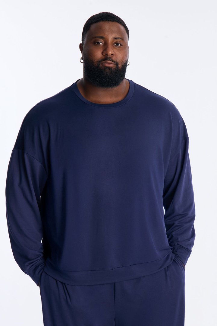Off Duty Lounge Fleece Set - Navy