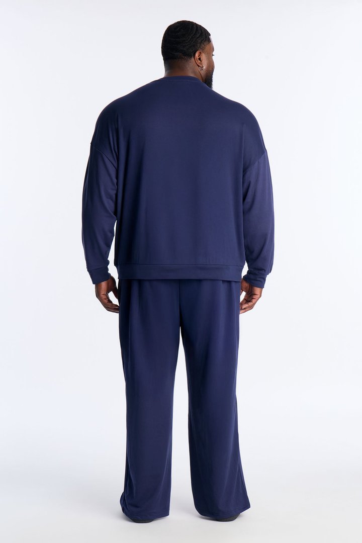 Off Duty Lounge Fleece Set - Navy