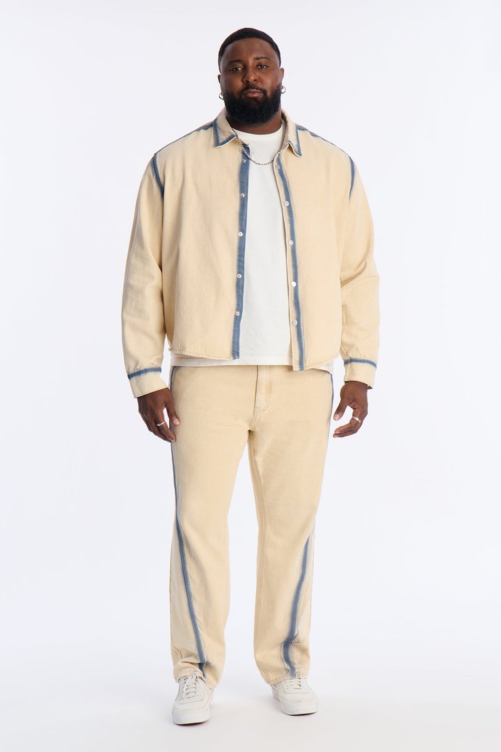 Highland Park Drift Button Up - Cream/combo