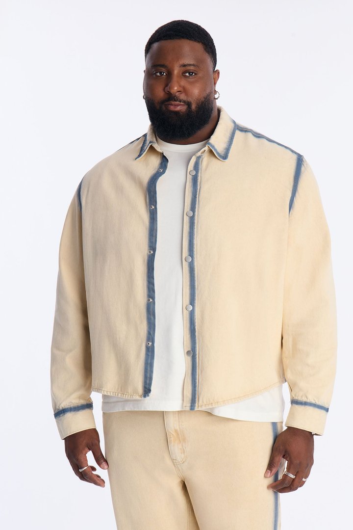 Highland Park Drift Button Up - Cream/combo