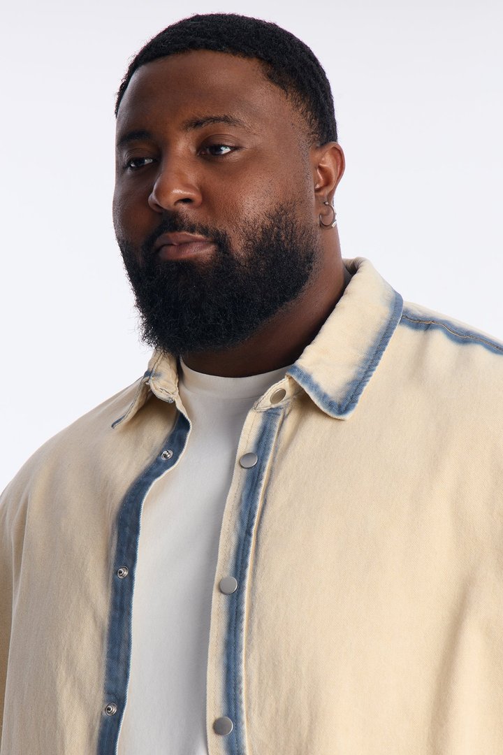 Highland Park Drift Button Up - Cream/combo