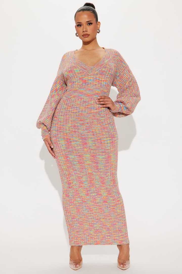 Sami Sweater Maxi Dress - Multi Color